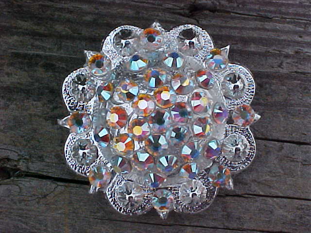 Aurora Borealis Swarovski Crystal Silver Berry Aurora Borealis Concho-Bling-